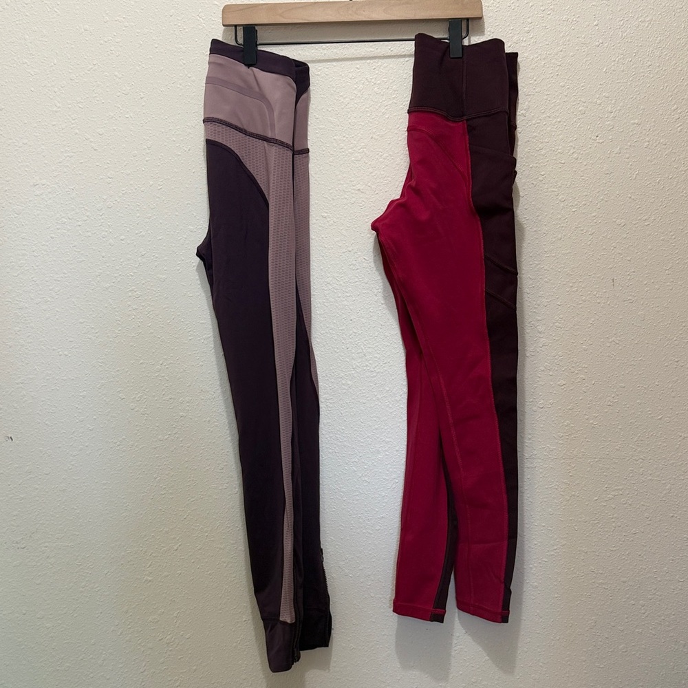Athleta Stylish Colorblock Leggings Set, Size XXS